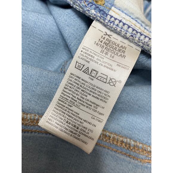 Gap 1969 True Skinny Super High Rise Crop Blue Light Wash Denim Jeans Size 32 - Picture 5 of 5